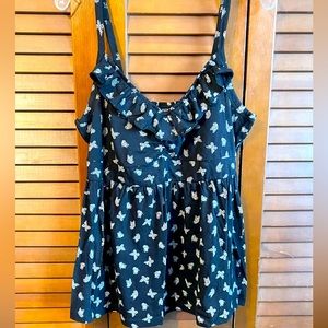 Black with Butterflies Cami